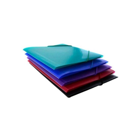 Cartella A4+ Office Box 51615 con 3 linguette e chiusura elastica rotonda