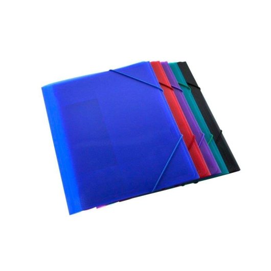 Cartella A4+ Office Box 51615 con 3 linguette e chiusura elastica rotonda