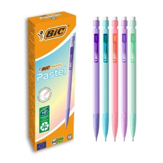 Portamine Bic Matic Pack 12x Linea Spessa 0.7 mm Colori Pastello