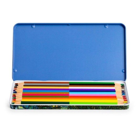 Caja Metálica con 12 Lápices de Doble Punta Javier Noche Estrellada