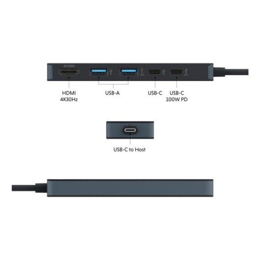 Base per Portatili Targus HyperDrive USB-C 100W 4K Ultra HD Nero