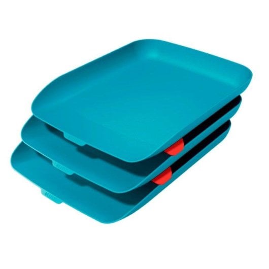 Set de 3 Bandejas Porta Documentos Leitz Cosy A4 Azul