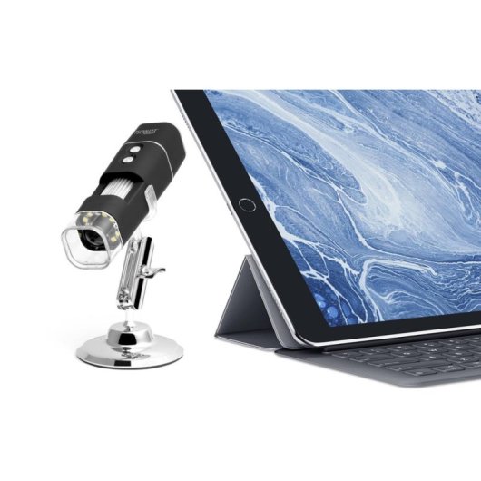 Microscopio Digital Technaxx TX-158 1000x LED Wi-Fi Negro/Plata