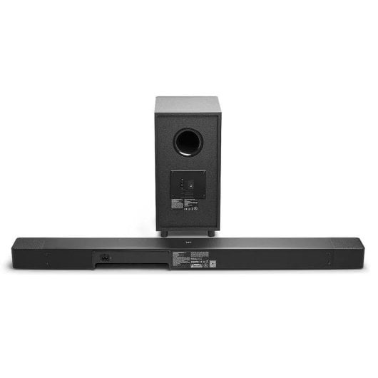 Barra de Som JBL Cinema SB595 3.1.2 440W Bluetooth HDMI eARC Dolby Atmos Preta