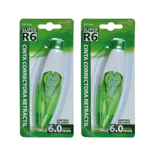 Correttore SDI Super R6 - Pack di 2 nastri correttori retrattili 6 mm