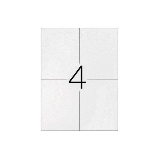 Etiquetas Adhesivas Q-Connect KF10660 A4 4 Etiquetas 105x148.5 mm Blancas