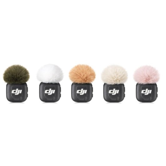 Microphone DJI Mic 3 avec pare-brise multicolore pour enregistrement pro