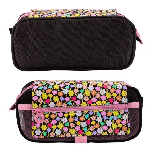 Borsa Triple Officebox Flowers con Materiale Scolastico Incluso