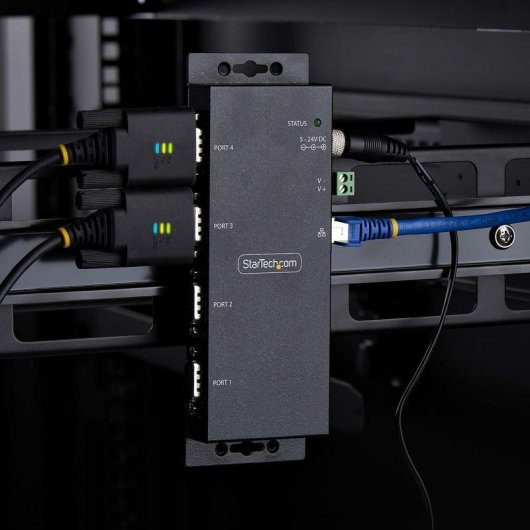 Convertidor Serie a Ethernet StarTech.com 4 Puertos RS232 DB9 RJ45 IP