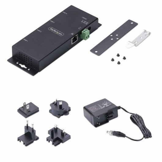 Convertidor Serie a Ethernet StarTech.com 4 Puertos RS232 DB9 RJ45 IP