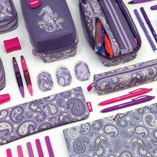 Milan Drops - Porte-documents 3 compartiments Violet
