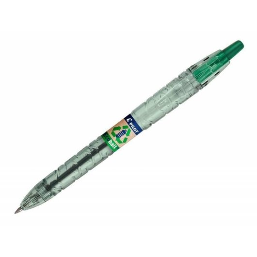 Penna a Sfera Retrattile Pilot Ecoball Inchiostro a Olio 86% Plastica Riciclata Verde