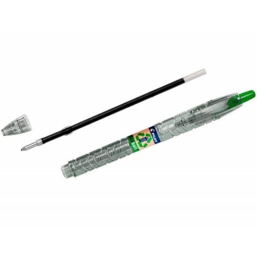 Penna a Sfera Retrattile Pilot Ecoball Inchiostro a Olio 86% Plastica Riciclata Verde