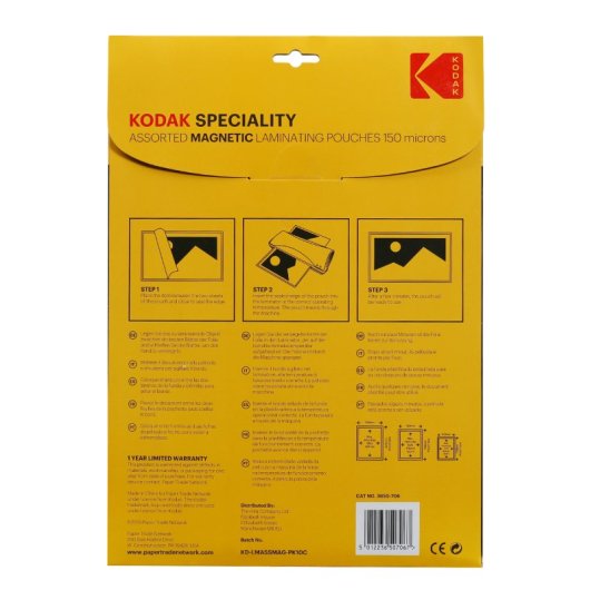 Kodak Surtido De Fundas Magnéticas Kd-lmassmag-pk10c - Funda Magnética Kodak, Tamaño: 3 X A4, 4 X 6" X 4", 3 X 5" X 7", 