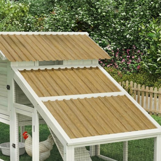 Outsunny Juego De 12 Paneles Para Tejado De Acero Galvanizado 129x45cm Natural
