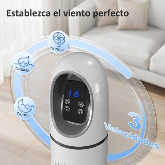 Homcom Ventilador De Torre Con Control Remoto 3 Velocidades 3 Modos Temporizador