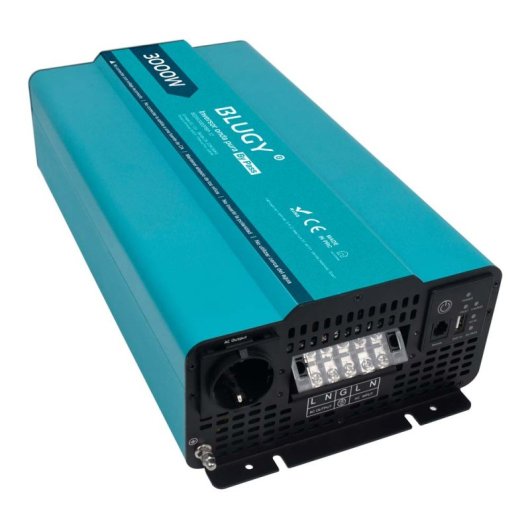 Blugy Inversor 3000w 12v Onda Pura Con Conector De Remoto Por Positivo