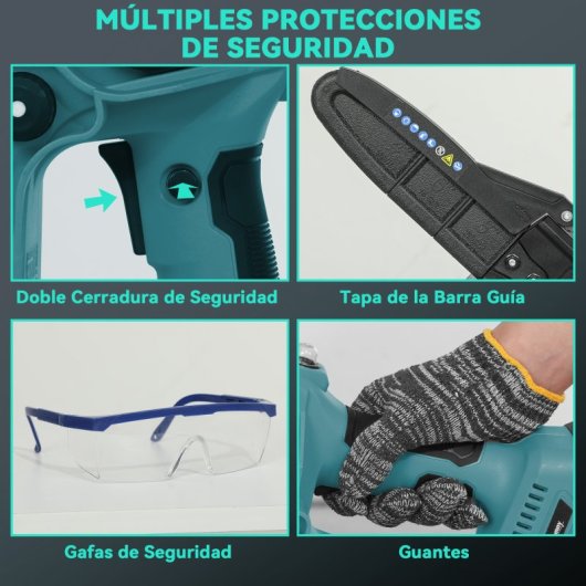 Outsunny Motosierra Bateria 8 Pulgadas 6000mah Con 580w Motor Sin Escobillas