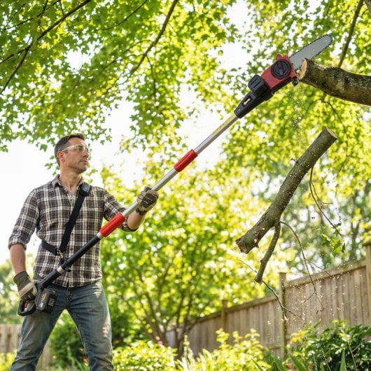 Outsunny Motosierra Extensible 1,94-2,56 M Doble Bloqueo Lubricación Automática