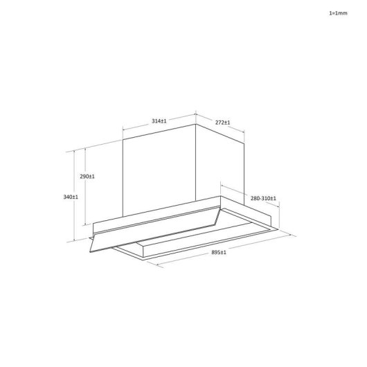 Campana extractora Haier HAPY9CBS4BG Canalização/Recirculação 89,5cm com LED e booster