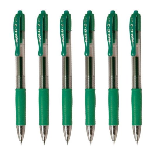 Penna Pilot G-2 0.7 mm Verde Set di 6