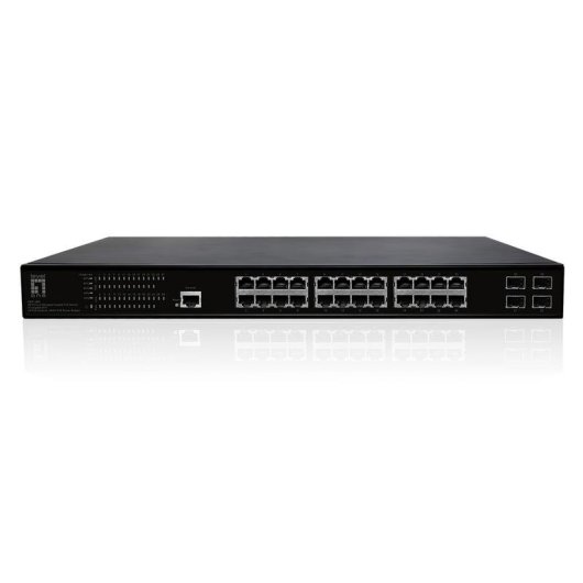 Switch LevelOne GEP-2861 Gestionado L2 24 Portos Gigabit PoE 1U