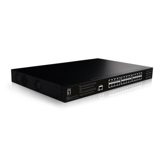 Switch LevelOne GEP-2861 Gestionado L2 24 Portos Gigabit PoE 1U