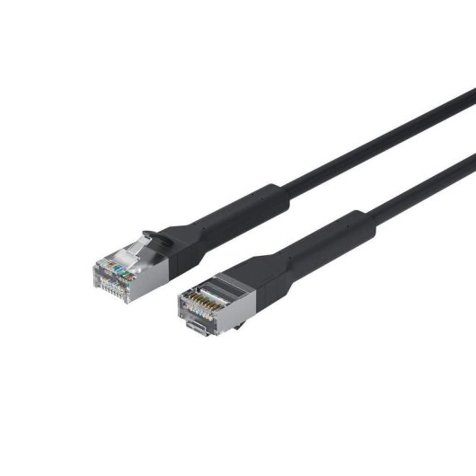 Netzwerkkabel Lanview CAT6A U/FTP Slim 0,25m Schwarz