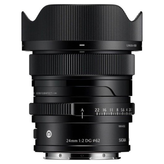 Objectif Sigma 24mm F2 DG Contemporary Monture Sony E Parasol Noir