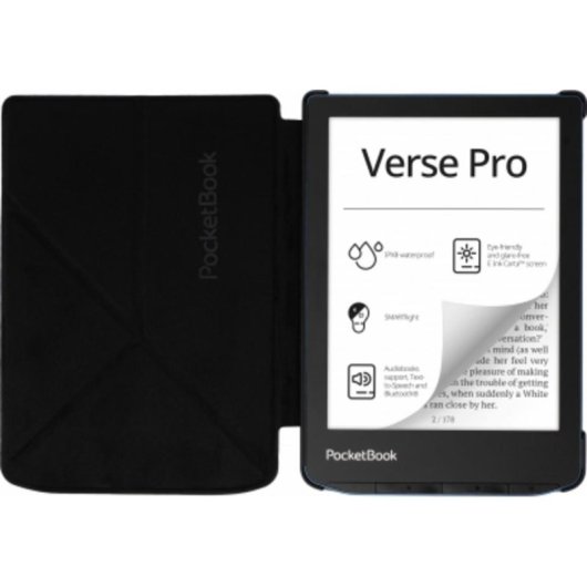 Funda para PocketBook Verse/Verse Pro 6" Microfibra Poliuretano Negro