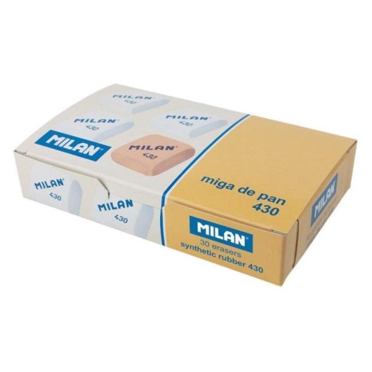 Gomma da cancellare Milan 430 Tipo Miga di Pane Quadrata Set di 6