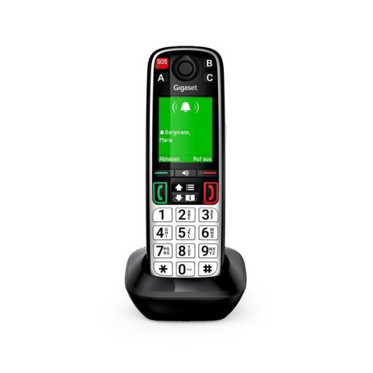 Teléfono Gigaset EASY 500HX DECT/Analógico Inalámbrico Negro/Plata