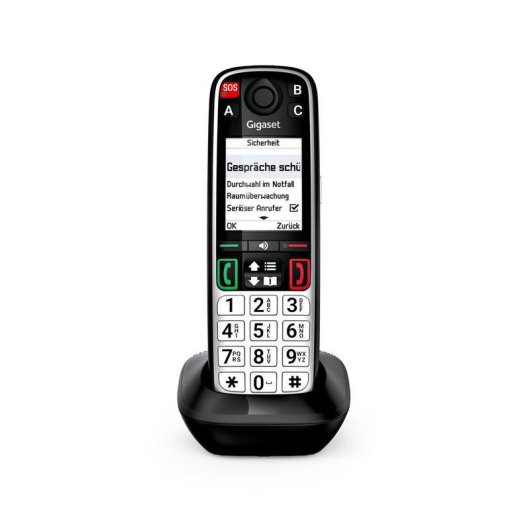 Teléfono Gigaset EASY 500HX DECT/Analógico Inalámbrico Negro/Plata