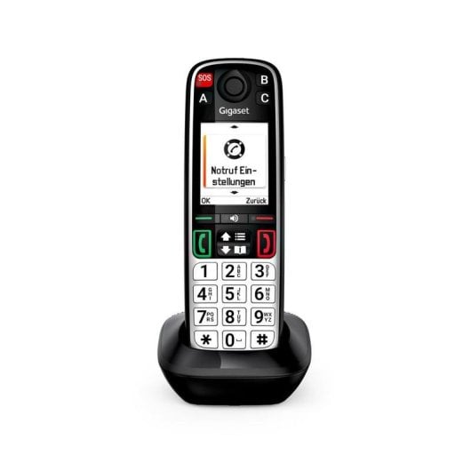 Teléfono Gigaset EASY 500HX DECT/Analógico Inalámbrico Negro/Plata