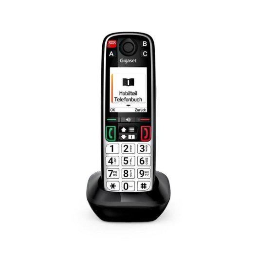 Teléfono Gigaset EASY 500HX DECT/Analógico Inalámbrico Negro/Plata