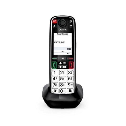 Teléfono Gigaset EASY 500HX DECT/Analógico Inalámbrico Negro/Plata