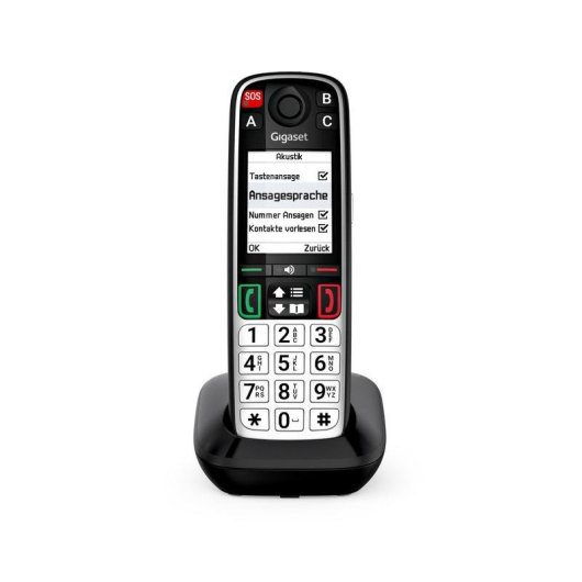 Teléfono Gigaset EASY 500 DECT/Analógico Inalámbrico Negro/Plata