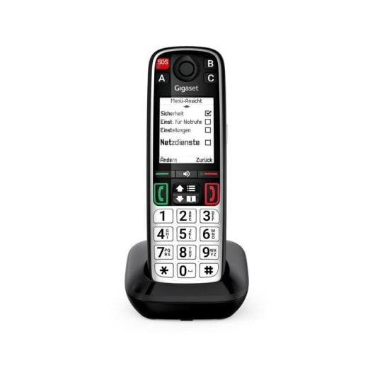 Teléfono Gigaset EASY 500 DECT/Analógico Inalámbrico Negro/Plata