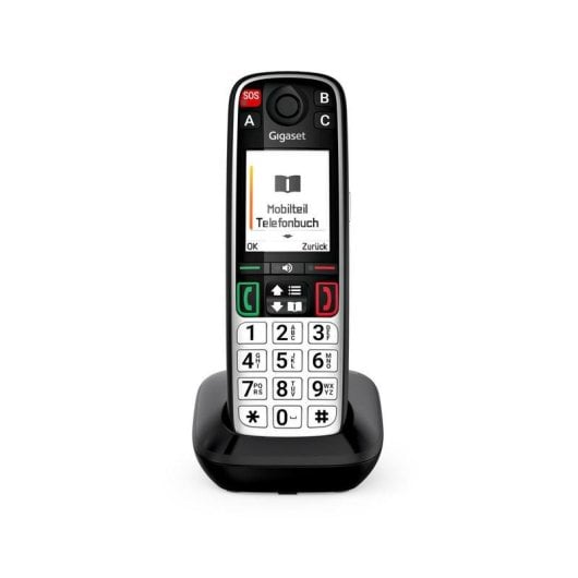 Teléfono Gigaset EASY 500 DECT/Analógico Inalámbrico Negro/Plata