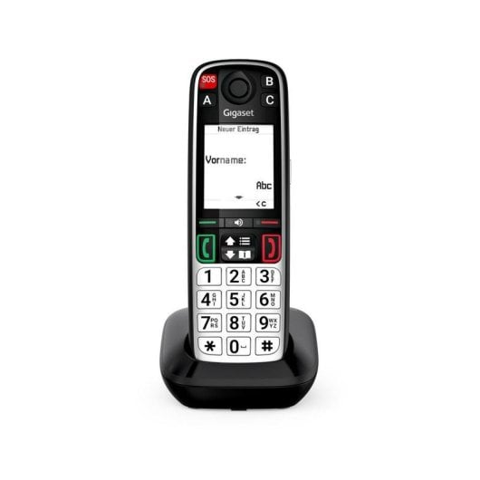 Teléfono Gigaset EASY 500 DECT/Analógico Inalámbrico Negro/Plata