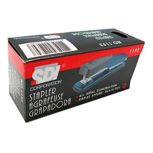 Grapadora SDI de carga superior con apoyo anti-deslizante negro