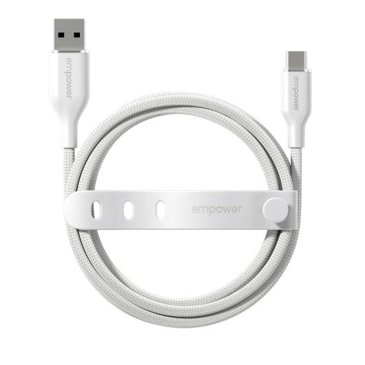 Cable USB PanzerGlass empower Racing 60W USB-A a USB-C 1.2M Blanco