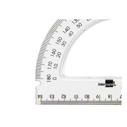 Trasportatore Semcircolare Liderpapel 14 cm Plastica Trasparente