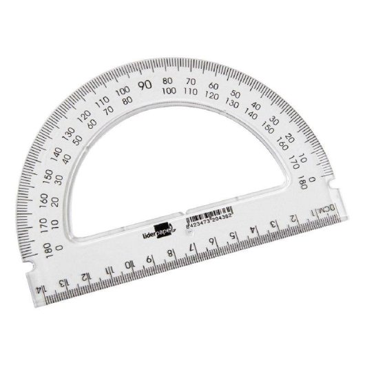 Trasportatore Semcircolare Liderpapel 14 cm Plastica Trasparente