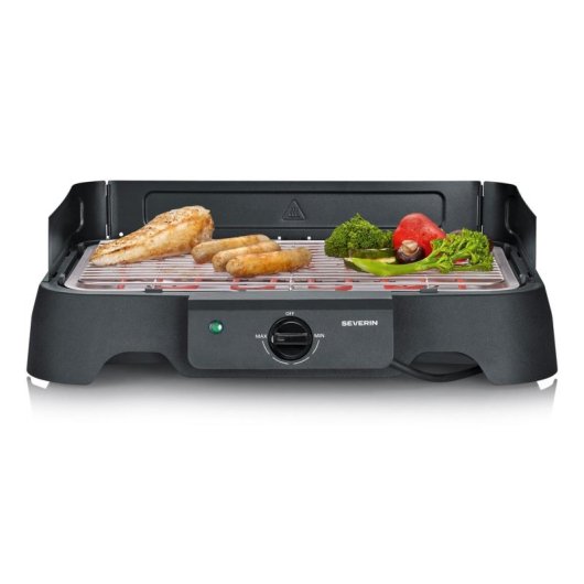 Barbacoa Eléctrica Severin 8593 2000W Acier Inoxydable 38x22cm Thermostat