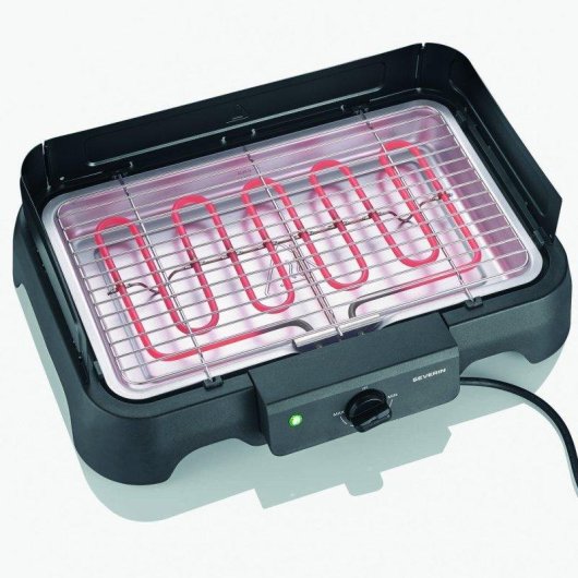 Barbacoa Eléctrica Severin 8593 2000W Acier Inoxydable 38x22cm Thermostat