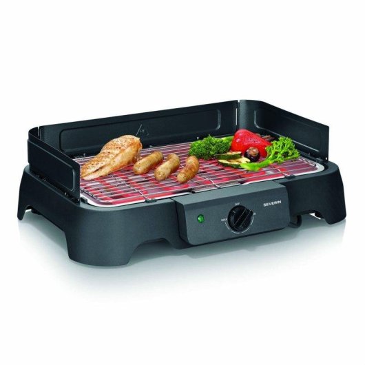 Barbacoa Eléctrica Severin 8593 2000W Acier Inoxydable 38x22cm Thermostat