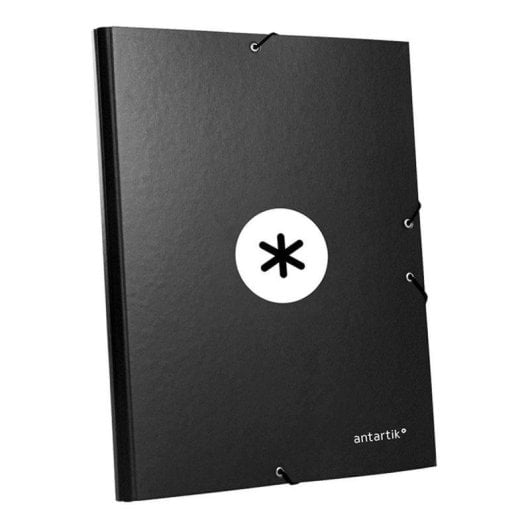 Cartella Scolastica A4 Antartik 3 Scomparti Chiusura Elastica Nero