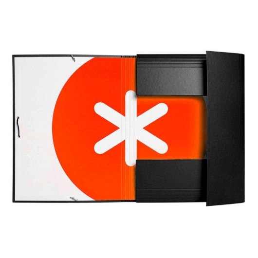 Cartella Scolastica A4 Antartik 3 Scomparti Chiusura Elastica Nero