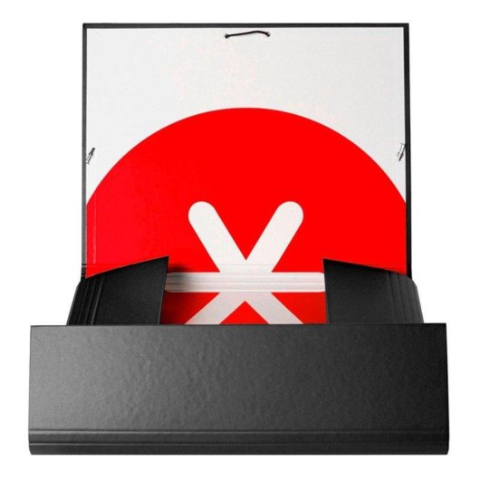 Cartella Scolastica A4 Antartik 3 Scomparti Chiusura Elastica Nero